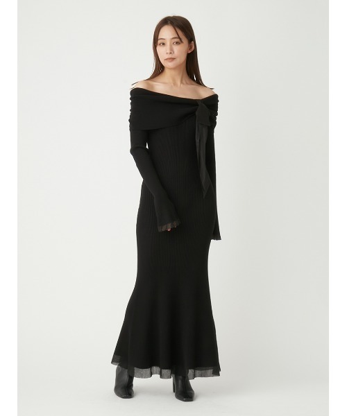 FRAY I.D（フレイ・アイディー） ニットワンピース FREE グレー