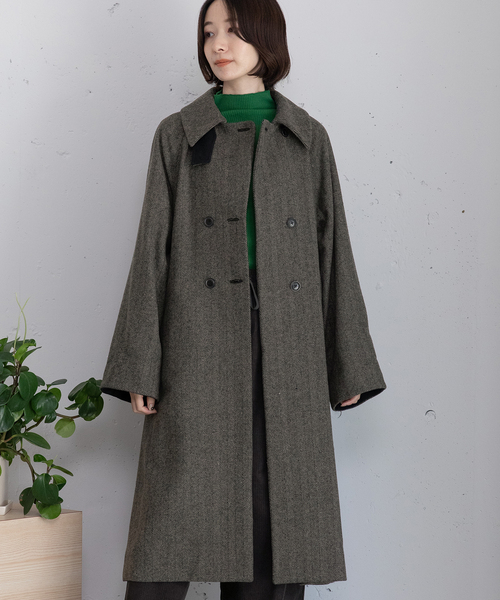 POU DOU DOU（プードゥドゥ） コート アウター ダブルボタンハイネック