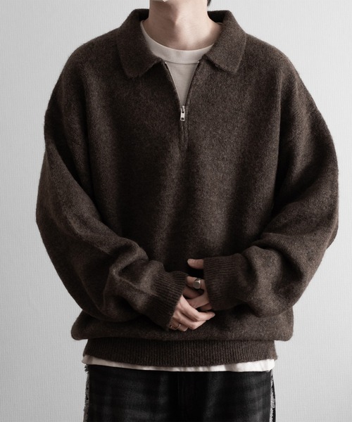 「RUUBON」 長袖ニット L ナチュラル メンズ_画像4