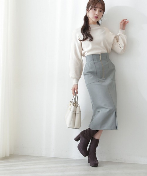 「PROPORTION BODY DRESSING」 長袖ニット MEDIUM ボルドー レディース_画像2