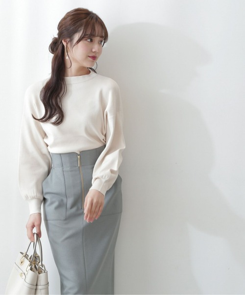 「PROPORTION BODY DRESSING」 長袖ニット MEDIUM ボルドー レディース_画像3