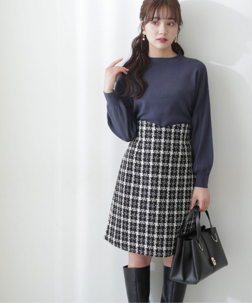 「PROPORTION BODY DRESSING」 長袖ニット MEDIUM ボルドー レディース_画像4