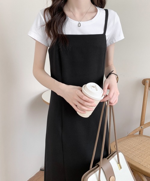 「emi+」 キャミソールワンピース S ブラック レディース_画像2