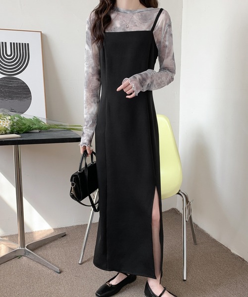 「emi+」 キャミソールワンピース S ブラック レディース_画像5