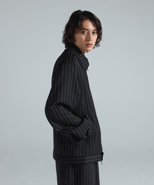 ブルゾン アウター Y-3 PINSTRIPE REFINED WOOL UT BLOUSON メンズの画像