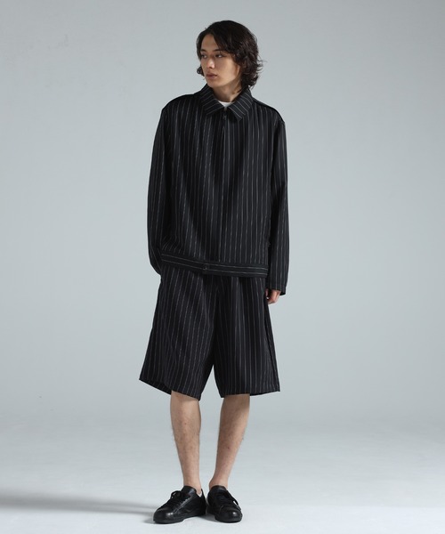 ブルゾン アウター Y-3 PINSTRIPE REFINED WOOL UT BLOUSON メンズの画像