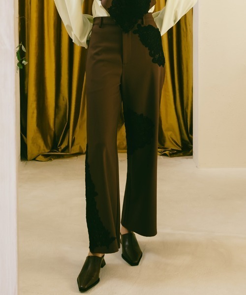 sahara（サハラ） スラックス パンツ Lace Layout Pants/レース