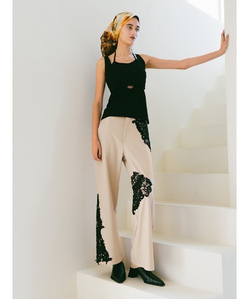 sahara（サハラ） スラックス パンツ Lace Layout Pants レディース