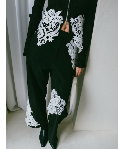 sahara（サハラ） スラックス パンツ Lace Layout Pants/レース