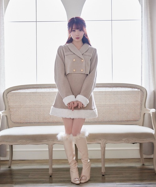 Rose Muse（ロゼミューズ） コート アウター Fake fur switching short