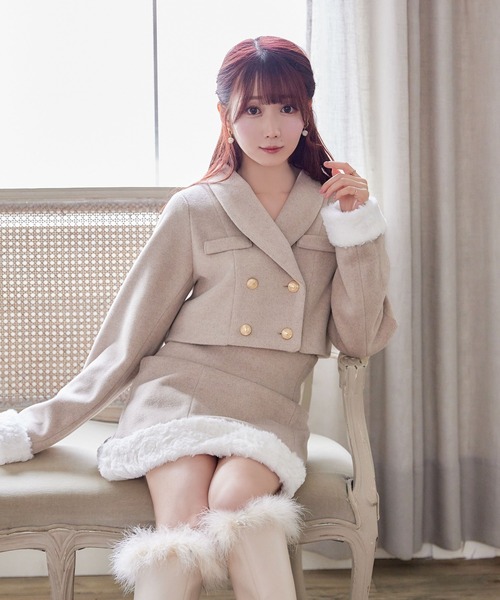Rose Muse（ロゼミューズ） コート アウター Fake fur switching short