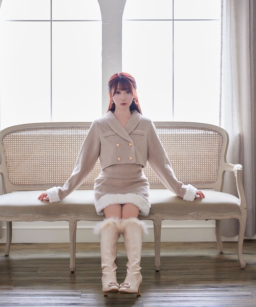 Rose Muse（ロゼミューズ） コート アウター Fake fur switching short
