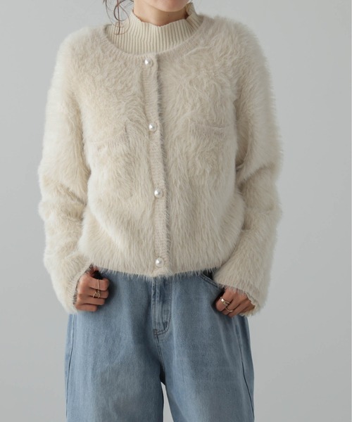 「SUGAR BISKET」 「La-gemme」ニットカーディガン フリー グレー レディース_画像2