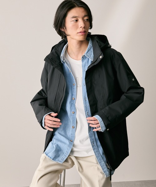 マウンテンパーカー ウインドブレーカー GORE-TEX 防風 防水 透湿 ゴアテックス 2レイヤー ジャケット RP フード取り外し可 メンズの画像