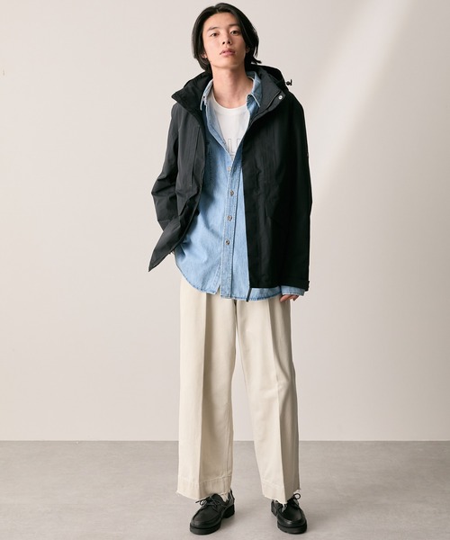 マウンテンパーカー ウインドブレーカー GORE-TEX 防風 防水 透湿 ゴアテックス 2レイヤー ジャケット RP フード取り外し可 メンズの画像