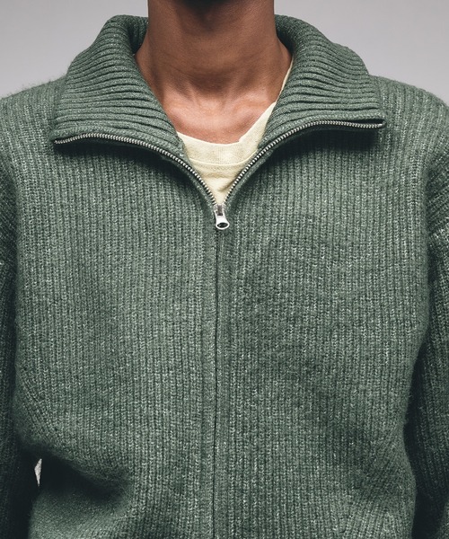 Adoon plain セーター ニット Double Zip Drivers Knit / ダブルジップ