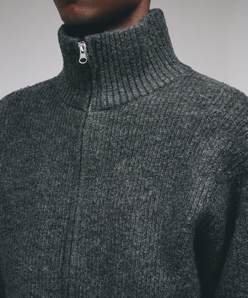 Adoon plain セーター ニット Double Zip Drivers Knit / ダブルジップ
