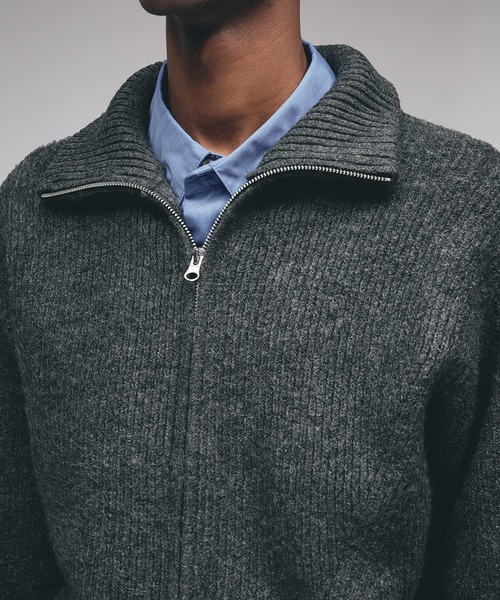 Adoon plain セーター ニット Double Zip Drivers Knit / ダブルジップ
