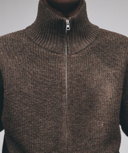 Adoon plain セーター ニット Double Zip Drivers Knit / ダブルジップ