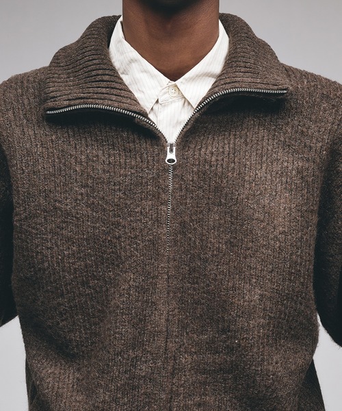 Adoon plain セーター ニット Double Zip Drivers Knit / ダブルジップ