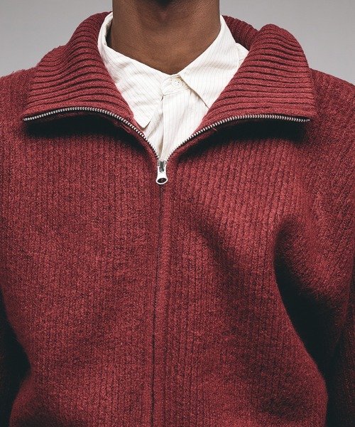 Adoon plain セーター ニット Double Zip Drivers Knit / ダブルジップ