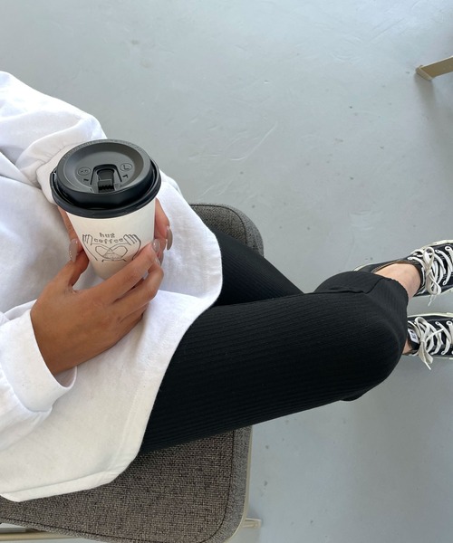 CHERI since1985 レギンス スパッツ 裏起毛リブレギンスパンツ