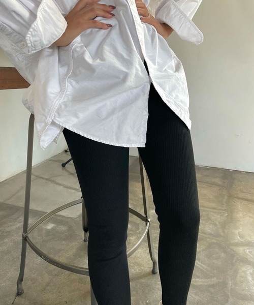 CHERI since1985 レギンス スパッツ 裏起毛リブレギンスパンツ