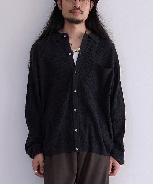 crepuscule（クレプスキュール） シャツ crepuscule Crepe Knit Shirt