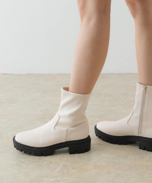 「RODE SKO」 ショートブーツ 37 チャコールグレー レディース_画像4