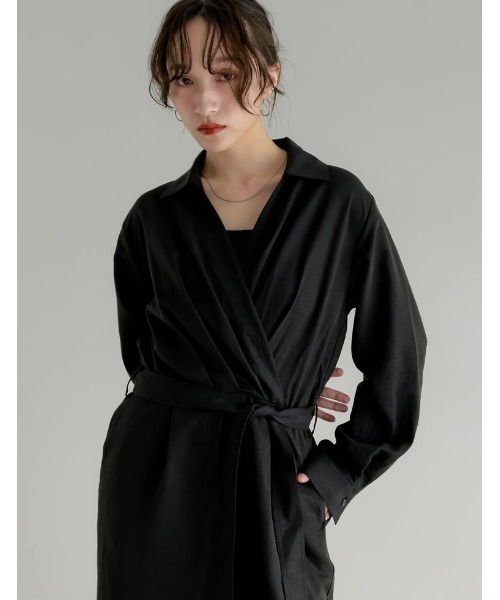 オールインワン 「2026S/S COLLECTION」「低身長/高身長サイズ有」ポーラカシュクールオールインワン レディース_7