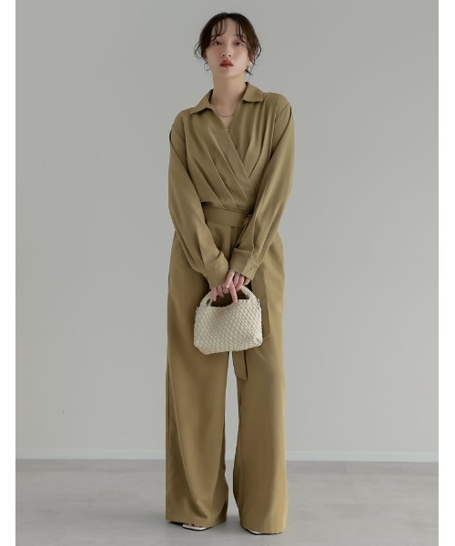 オールインワン 「2026S/S COLLECTION」「低身長/高身長サイズ有」ポーラカシュクールオールインワン レディース_11