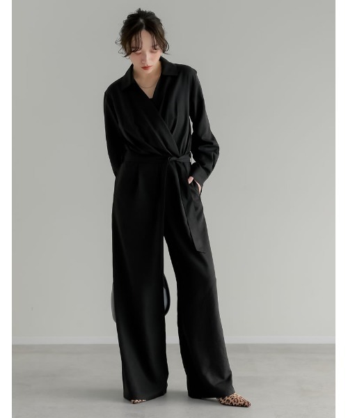 オールインワン 「2026S/S COLLECTION」「低身長/高身長サイズ有」ポーラカシュクールオールインワン レディース_4