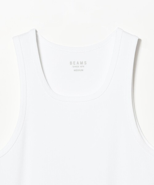 BEAMS（ビームス） タンクトップ New Rib Tank Top メンズ : ZOZOTOWN
