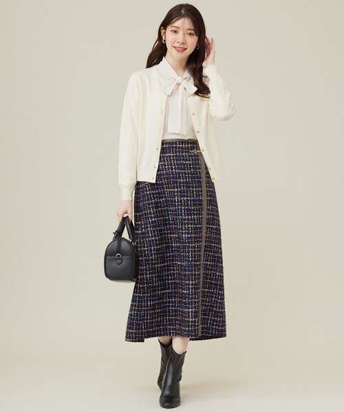 「ANY SIS」 ニットカーディガン 2 ベージュ レディース_画像9