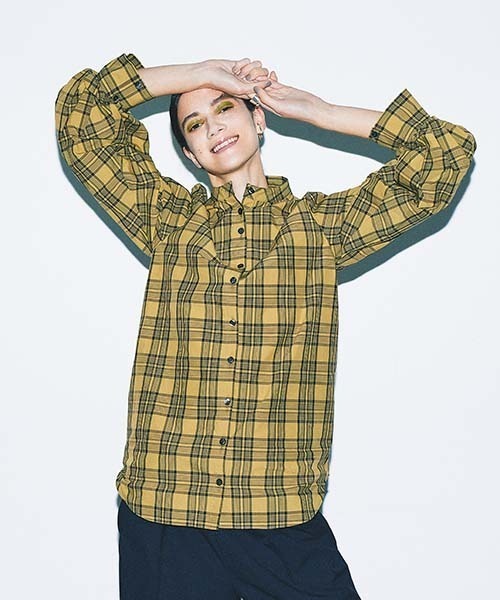 「styling/」 長袖ブラウス FREE ブラウン レディース_画像3