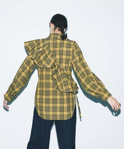 「styling/」 長袖ブラウス FREE ブラウン レディース_画像9