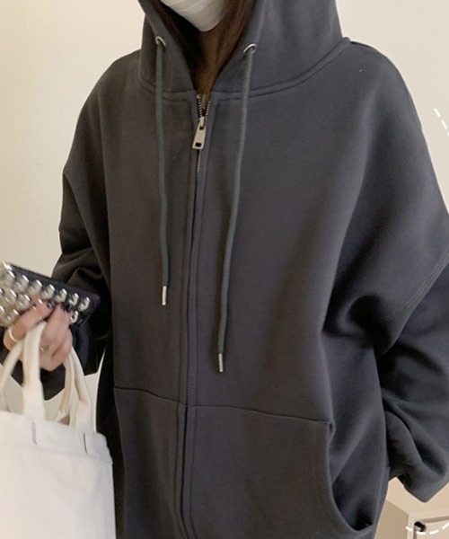 「cammie」 ジップアップパーカー L アイボリー レディース_画像6