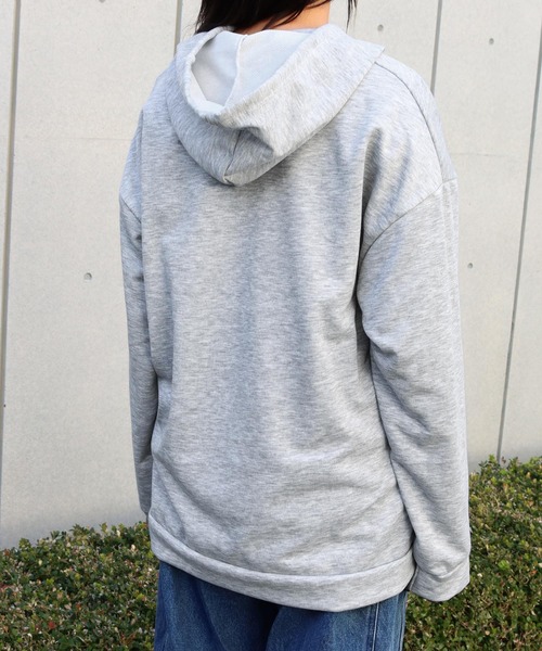 「cammie」 ジップアップパーカー L アイボリー レディース_画像9