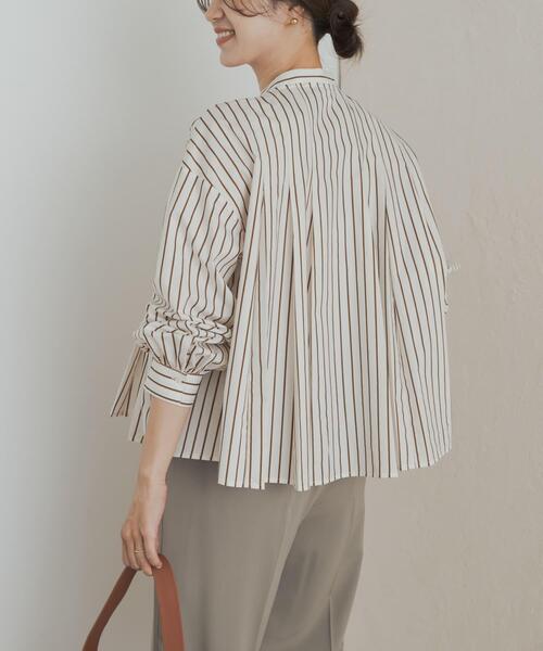 「URBAN RESEARCH DOORS」 長袖ブラウス MEDIUM ベージュ レディース_画像6