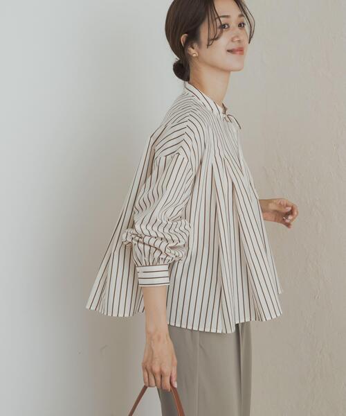 「URBAN RESEARCH DOORS」 長袖ブラウス MEDIUM ベージュ レディース_画像8