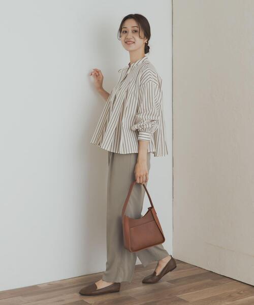 「URBAN RESEARCH DOORS」 長袖ブラウス MEDIUM ベージュ レディース_画像9