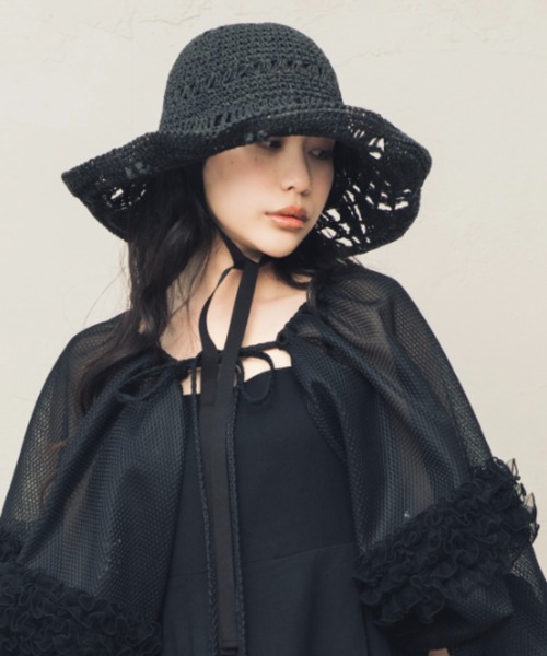 「ORIENT MILLINERY」 ハット FREE ブラック レディース_画像3