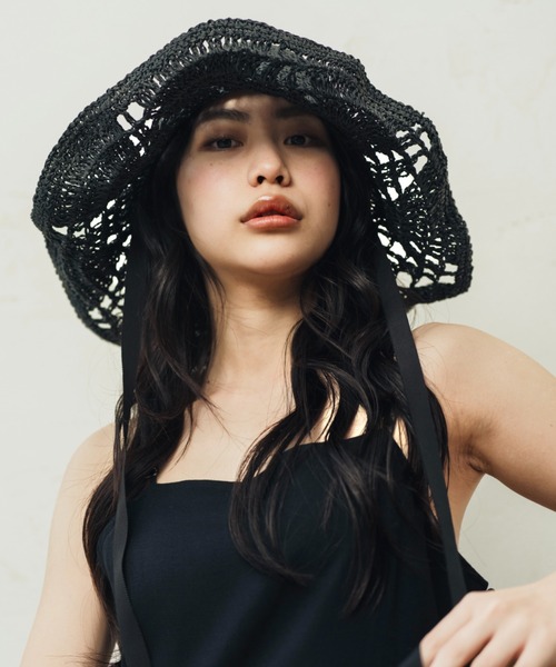 「ORIENT MILLINERY」 ハット FREE ブラック レディース_画像4