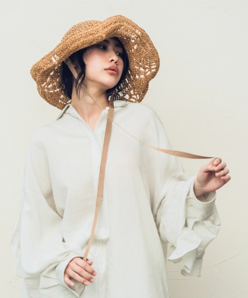 「ORIENT MILLINERY」 ハット FREE ブラック レディース_画像9