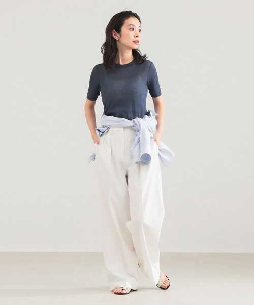 Demi-Luxe BEAMS（デミルクス ビームス） tシャツ 半袖 AK+1 / シアー