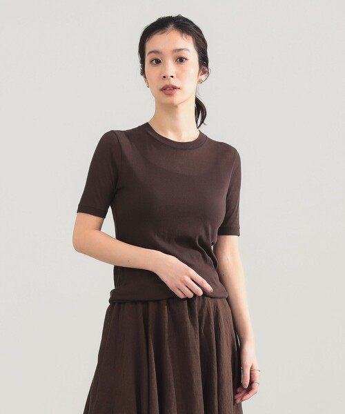 Demi-Luxe BEAMS（デミルクス ビームス） tシャツ 半袖 AK+1 / シアー