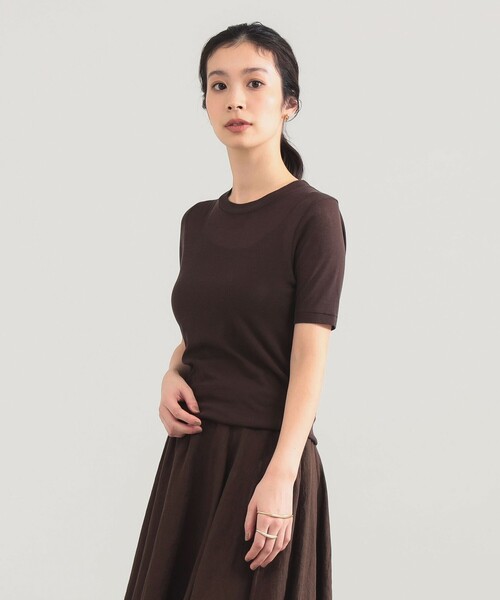 Demi-Luxe BEAMS（デミルクス ビームス） tシャツ 半袖 AK+1 / シアー