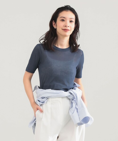 Demi-Luxe BEAMS（デミルクス ビームス） tシャツ 半袖 AK+1 / シアー