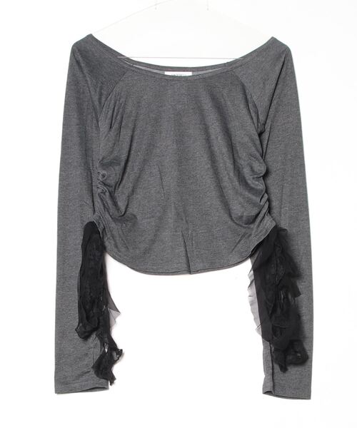 「VANNIE U」 長袖カットソー FREE グレー レディース_画像2