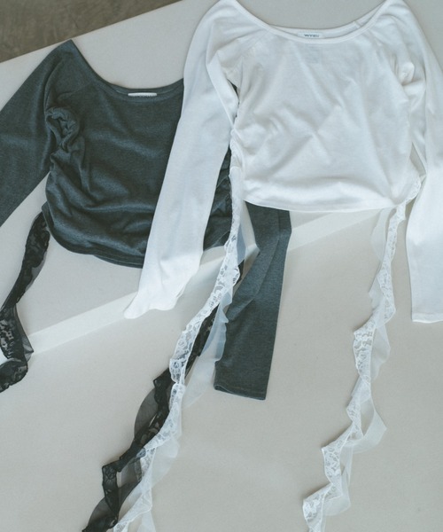 「VANNIE U」 長袖カットソー FREE グレー レディース_画像3